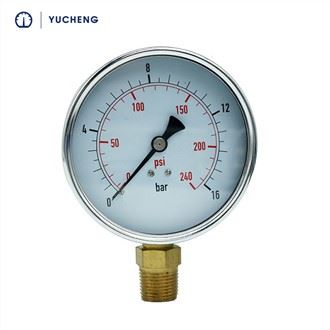 1/4 NPT پایین کوه خلاء فشار سنج